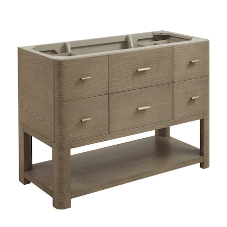 James Martin Vanities Lucian 48" Single Vanity, Pebble Oak D704-V48-PBO